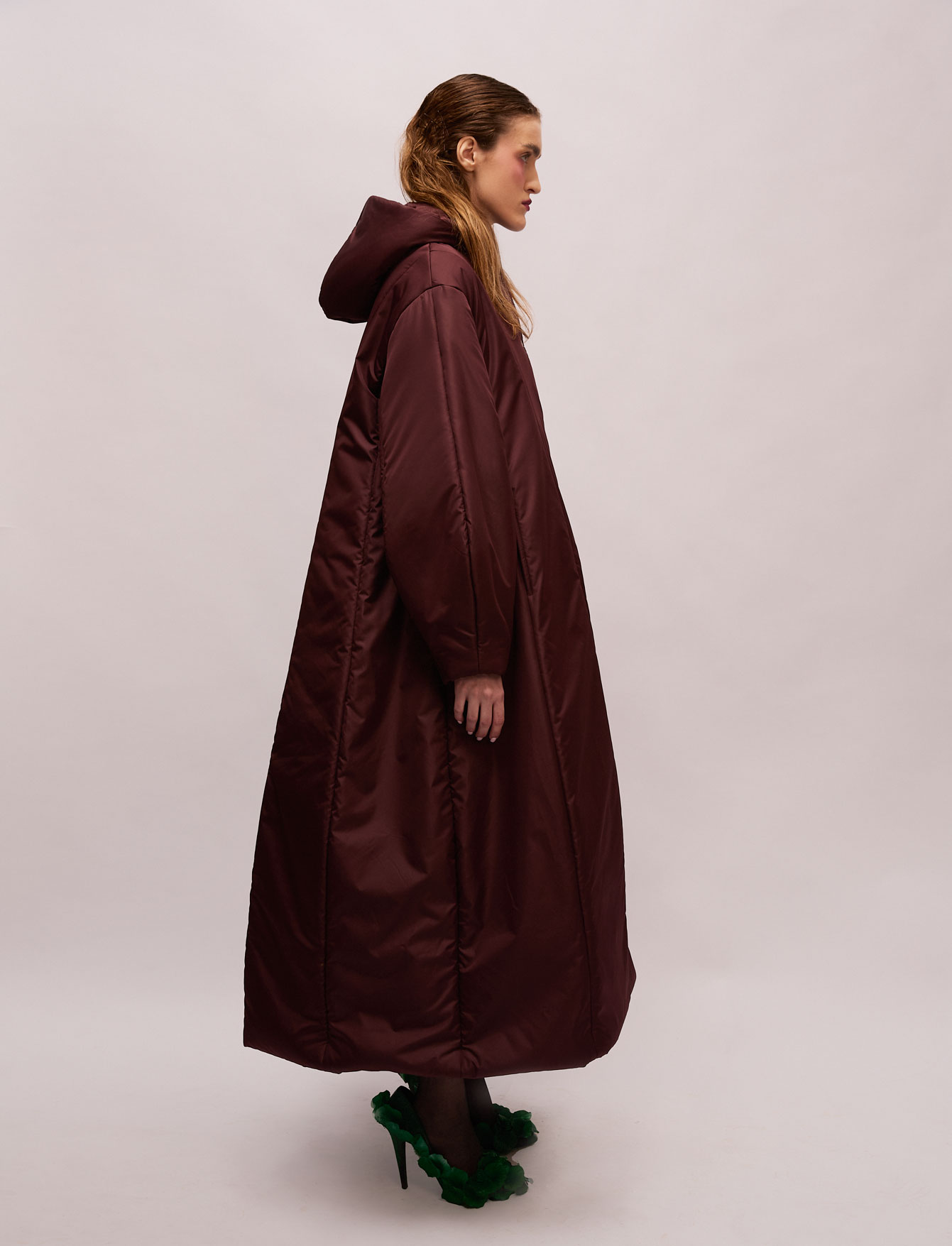 Пальто утепленное №35 Burgundy