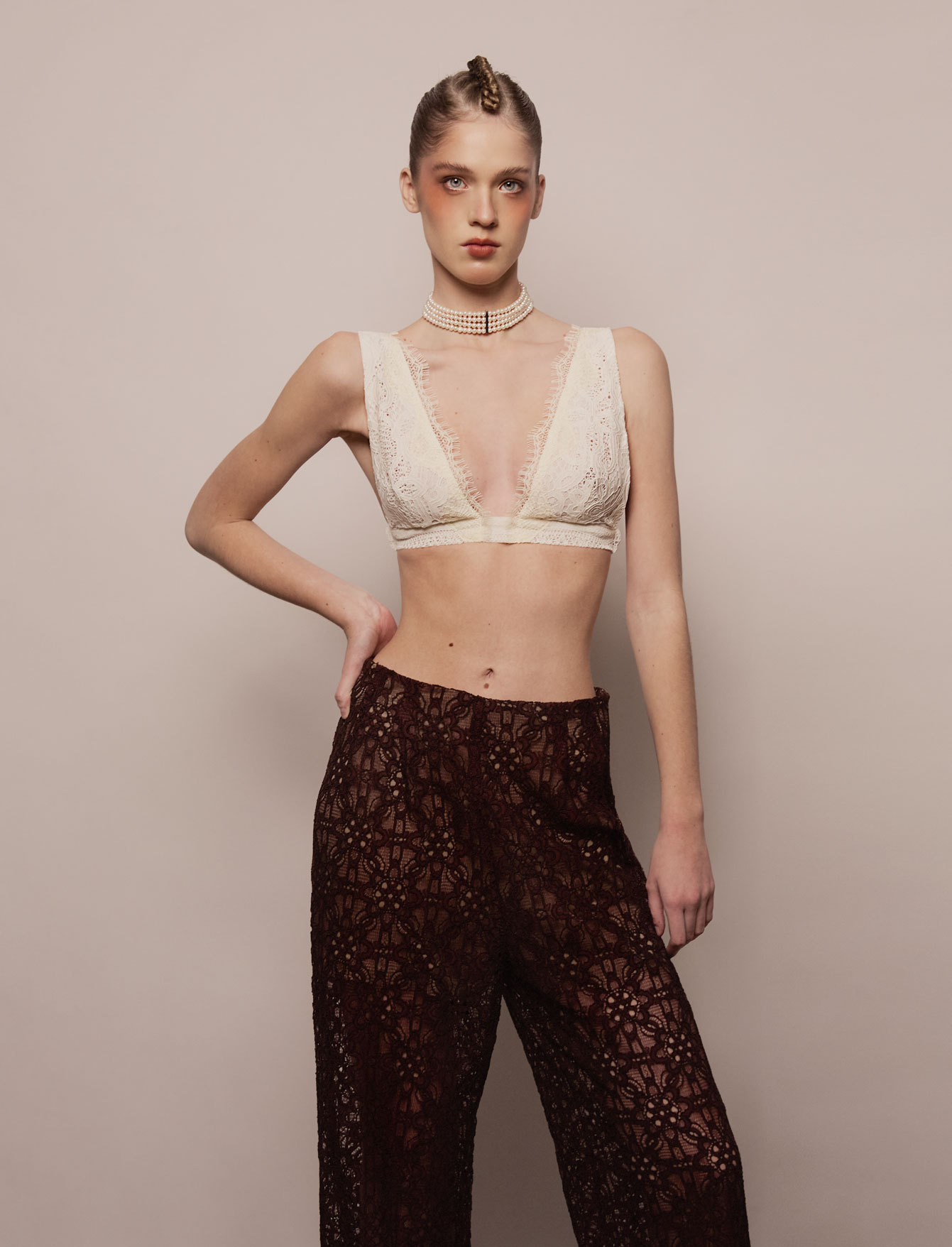 Брюки №31 Burgundy Flower