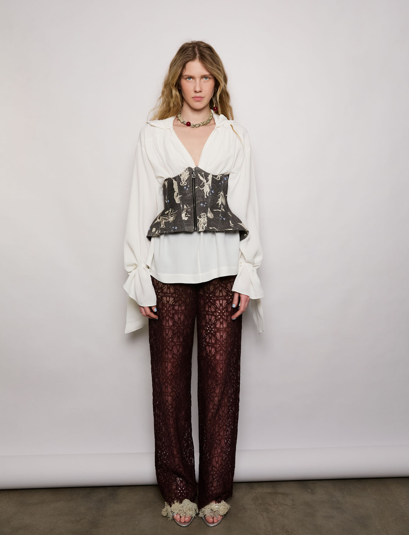 Брюки №31 Burgundy Flower