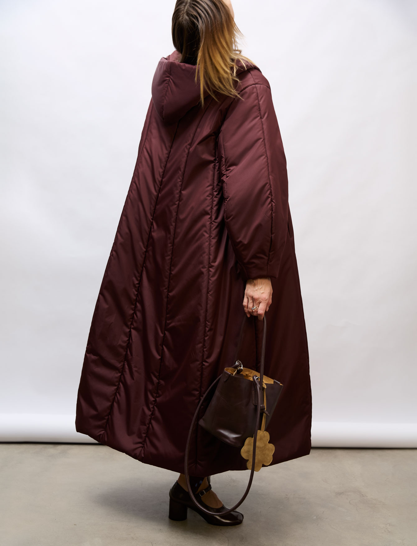 Пальто утепленное №35 Burgundy