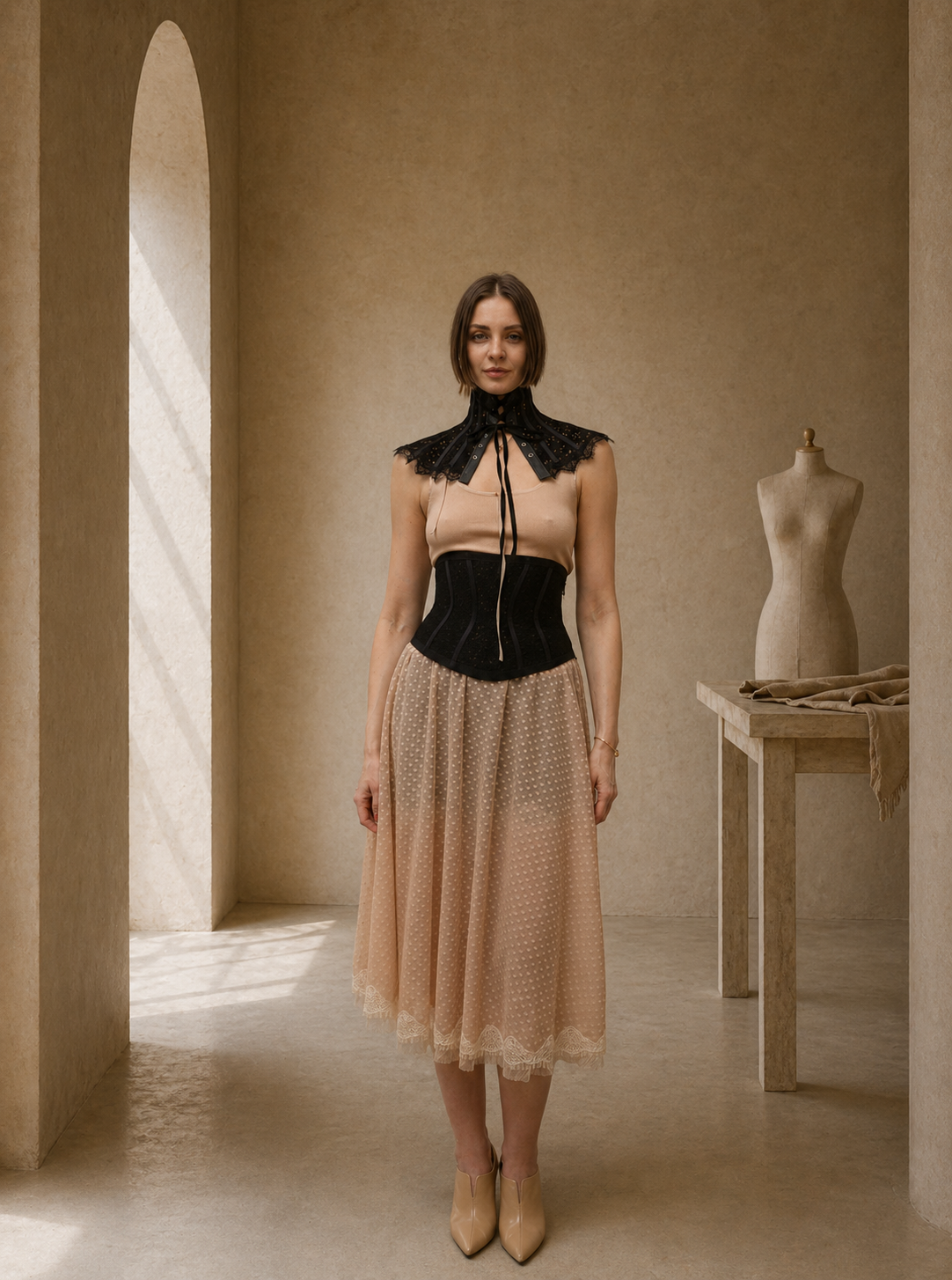 Воротник из кружева №25 Black