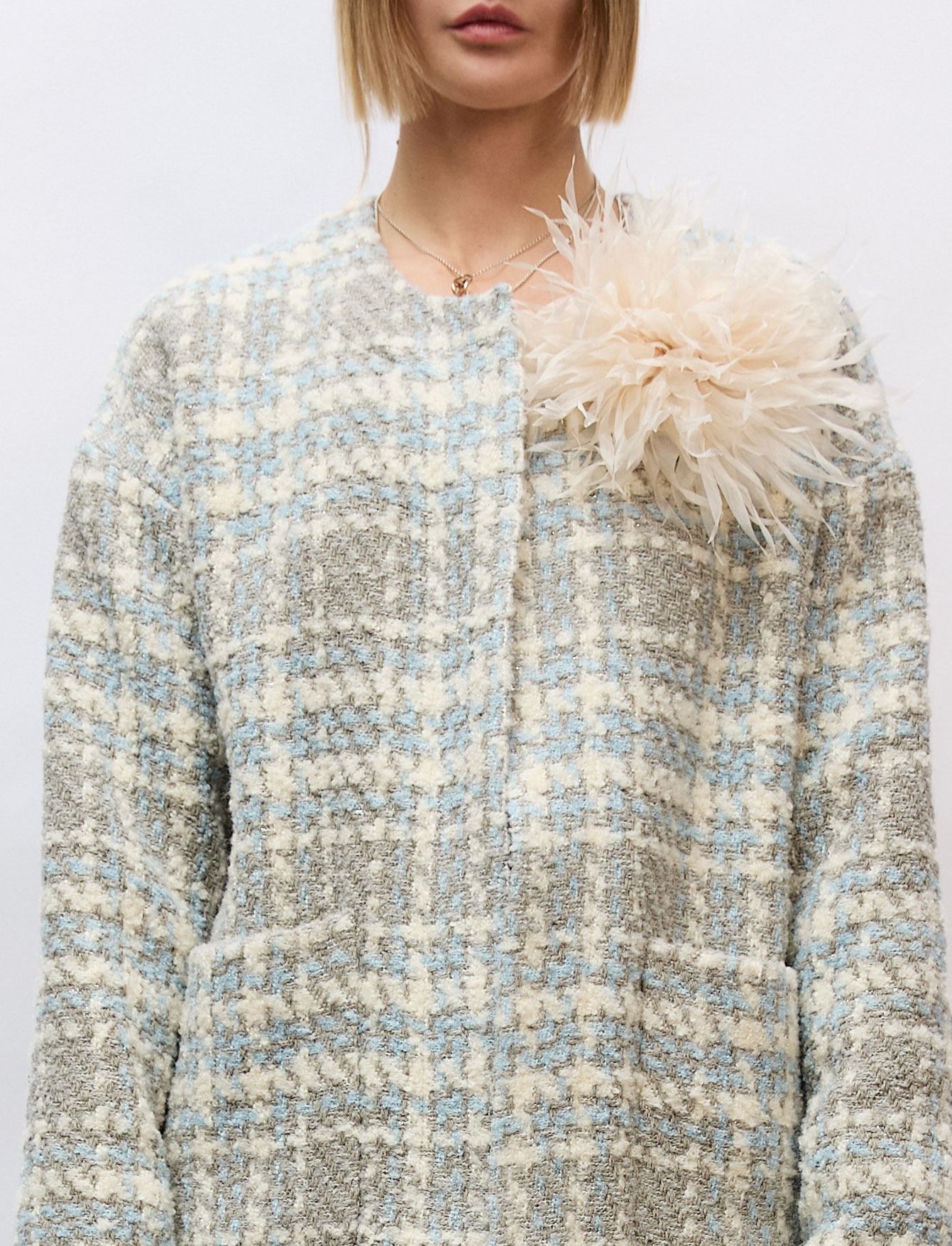 Брошь текстильная Egret