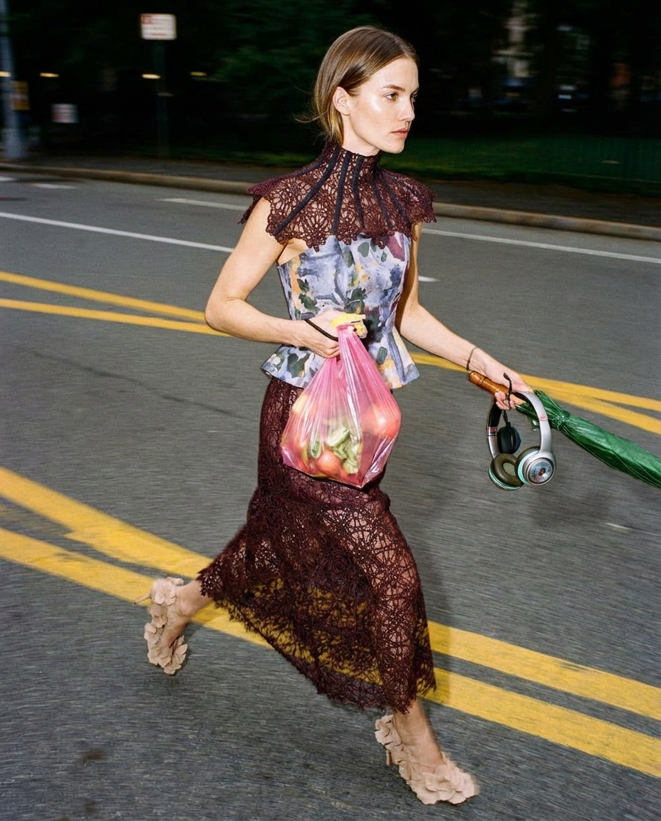 Воротник из кружева №25 Burgundy