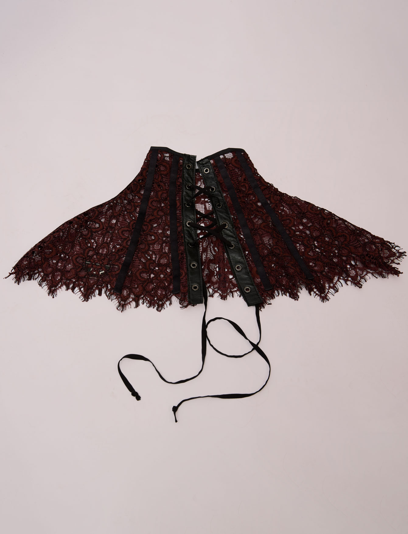 Воротник из кружева №25 Burgundy