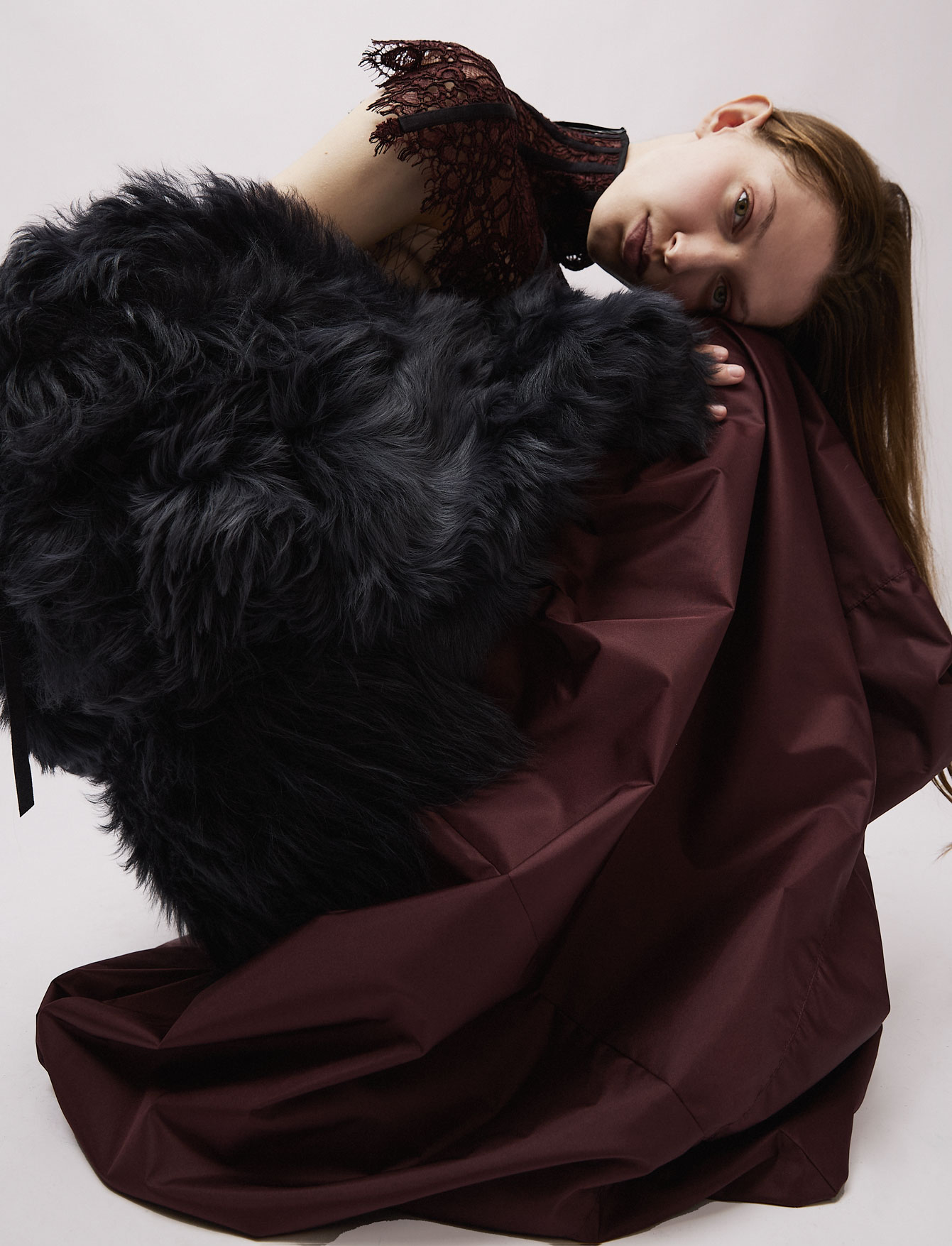 Воротник из кружева №25 Burgundy