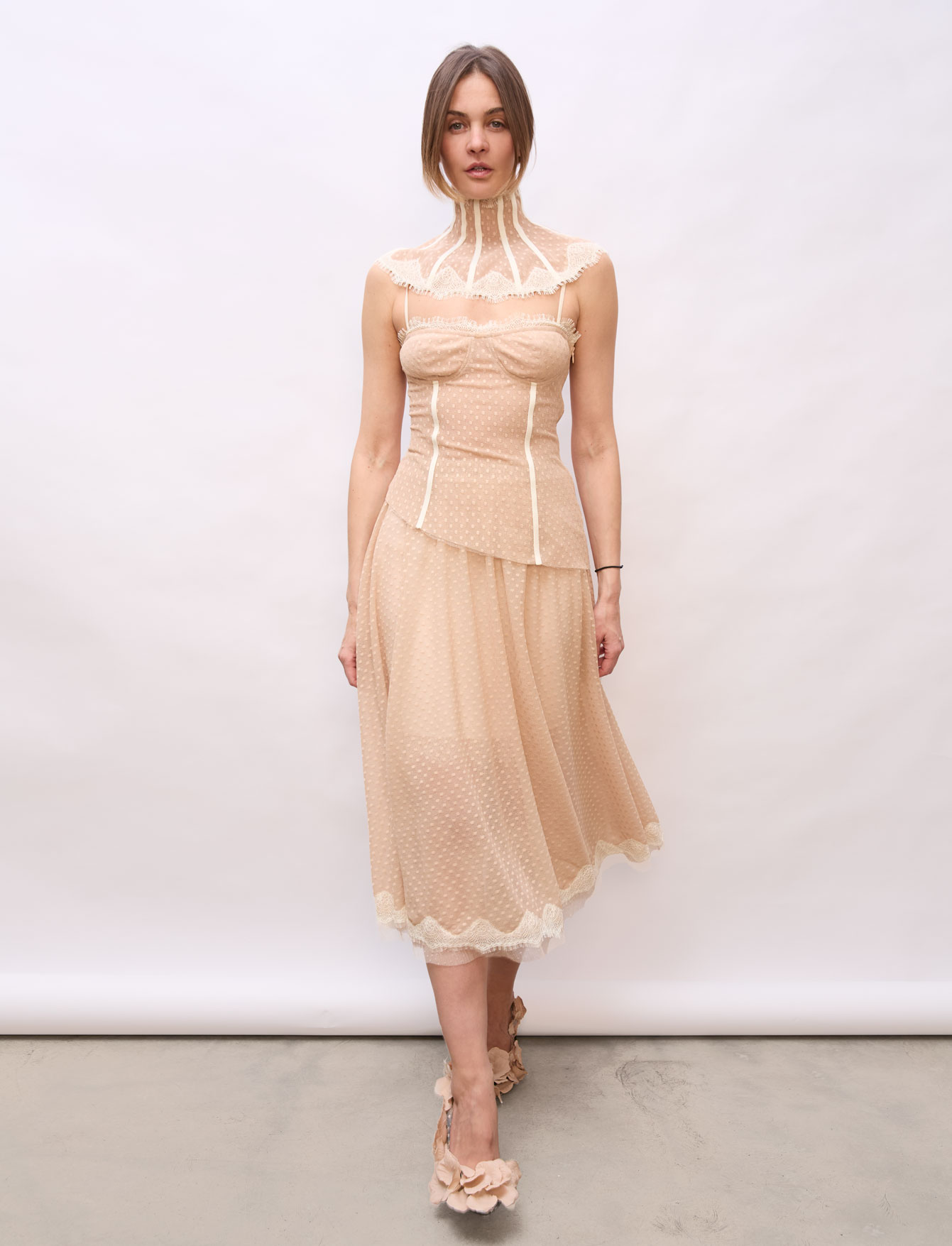 Образ 17: Пиджак из кожи (роспись вручную) + Юбка