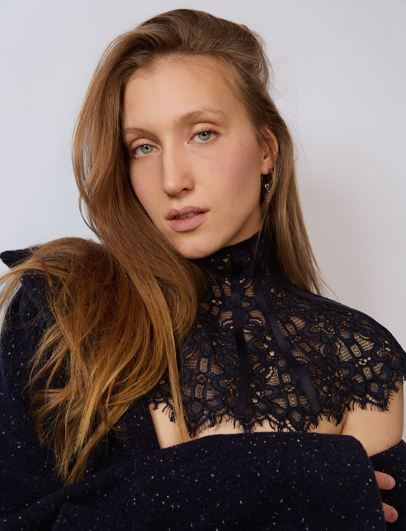 Воротник из кружева №25 Blue