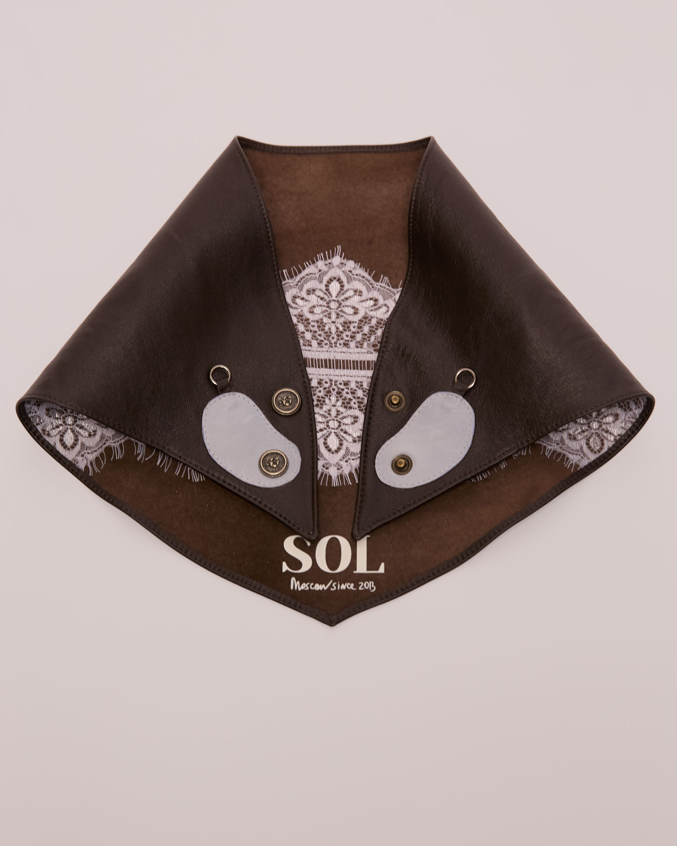 Косынка на шею №42 Choco Leather. EX