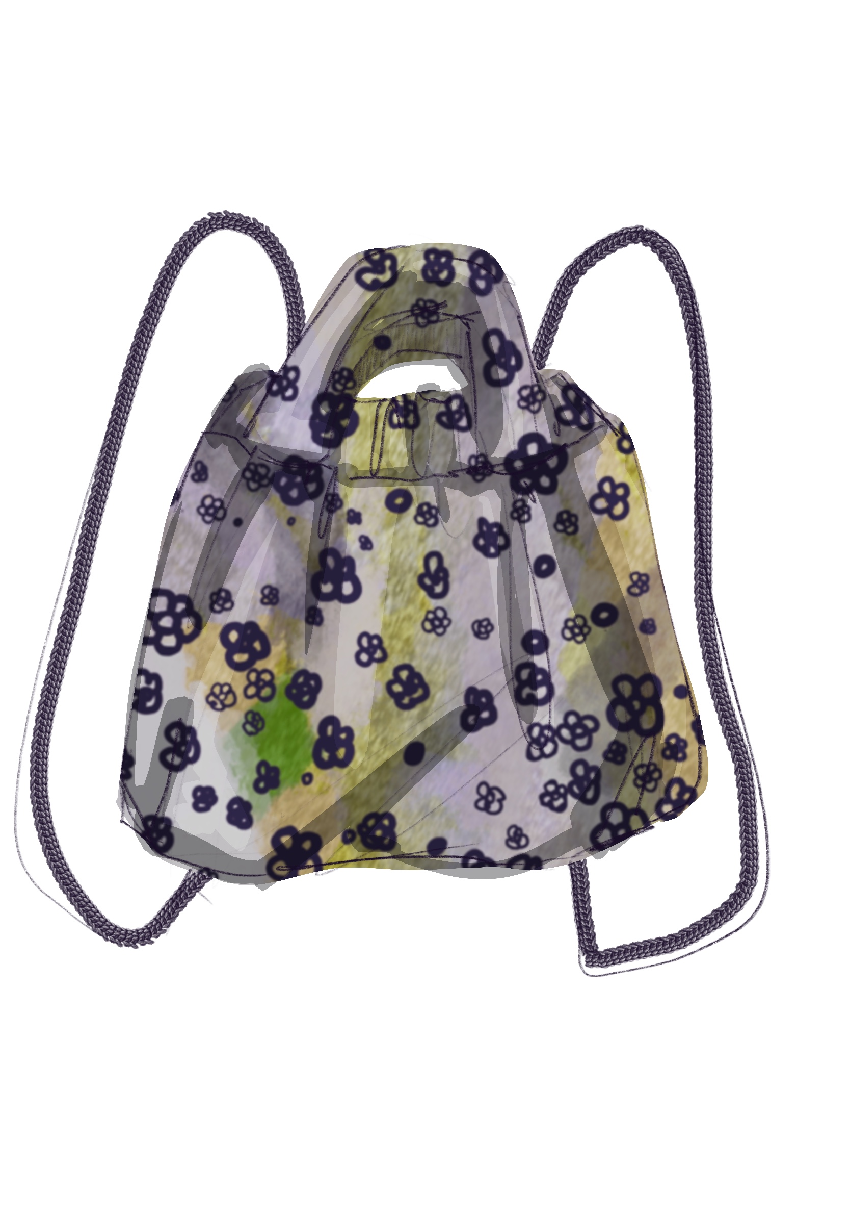 Сумка-рюкзак №17 Flower aura