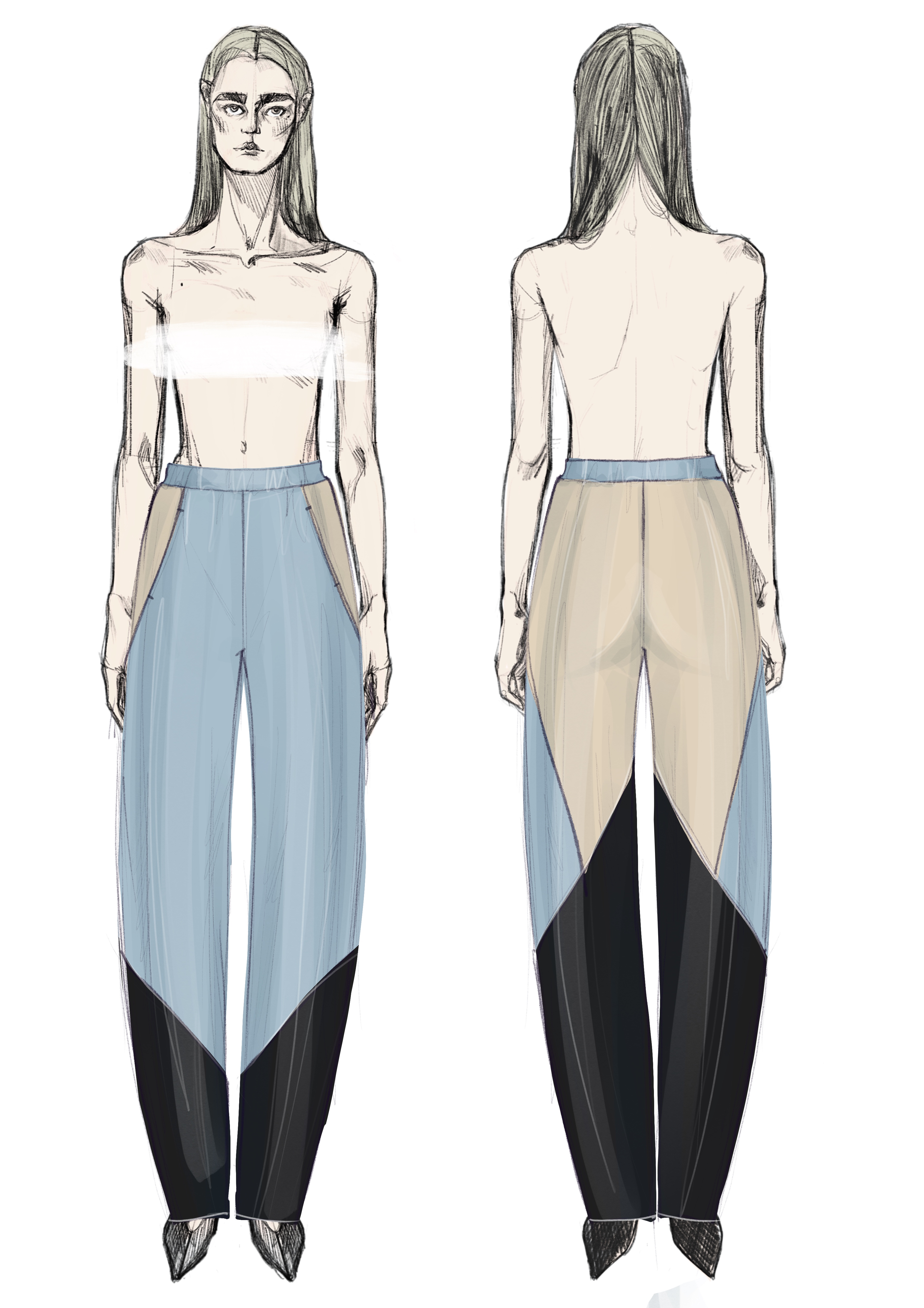 Брюки №3 Colorblock