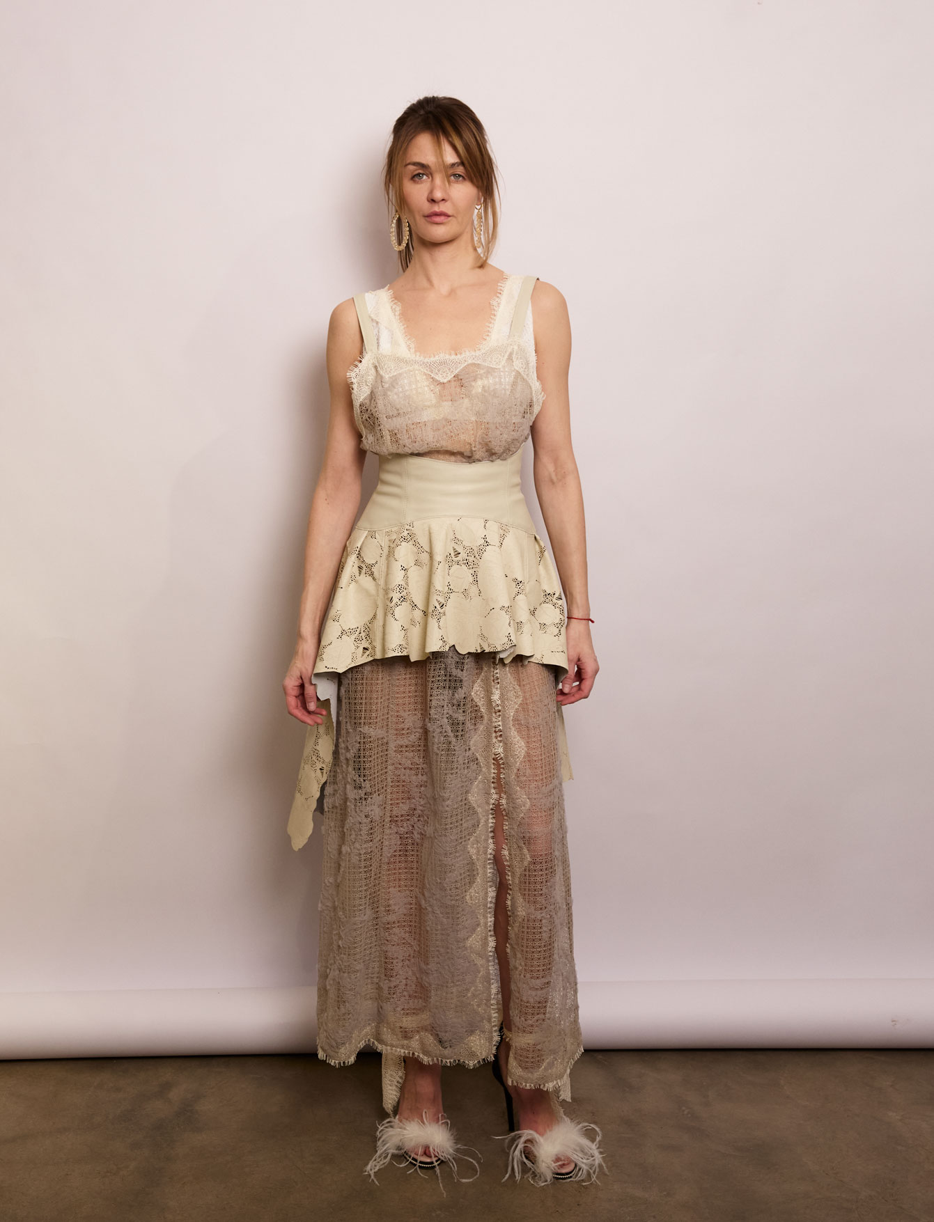 Корсет с баской №7/1 Rose Leather. EX