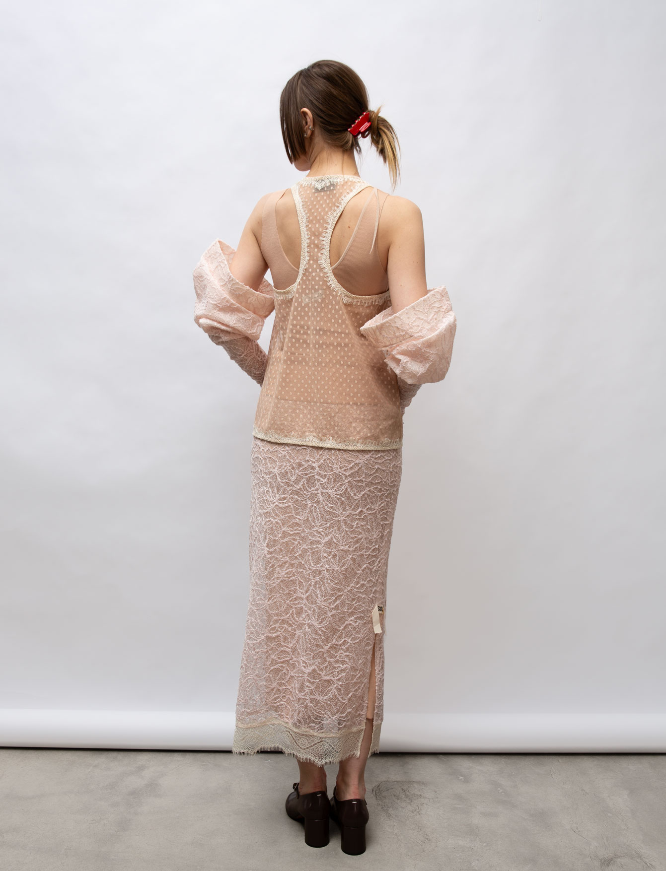 Образ 19: Блузка + юбка кружево