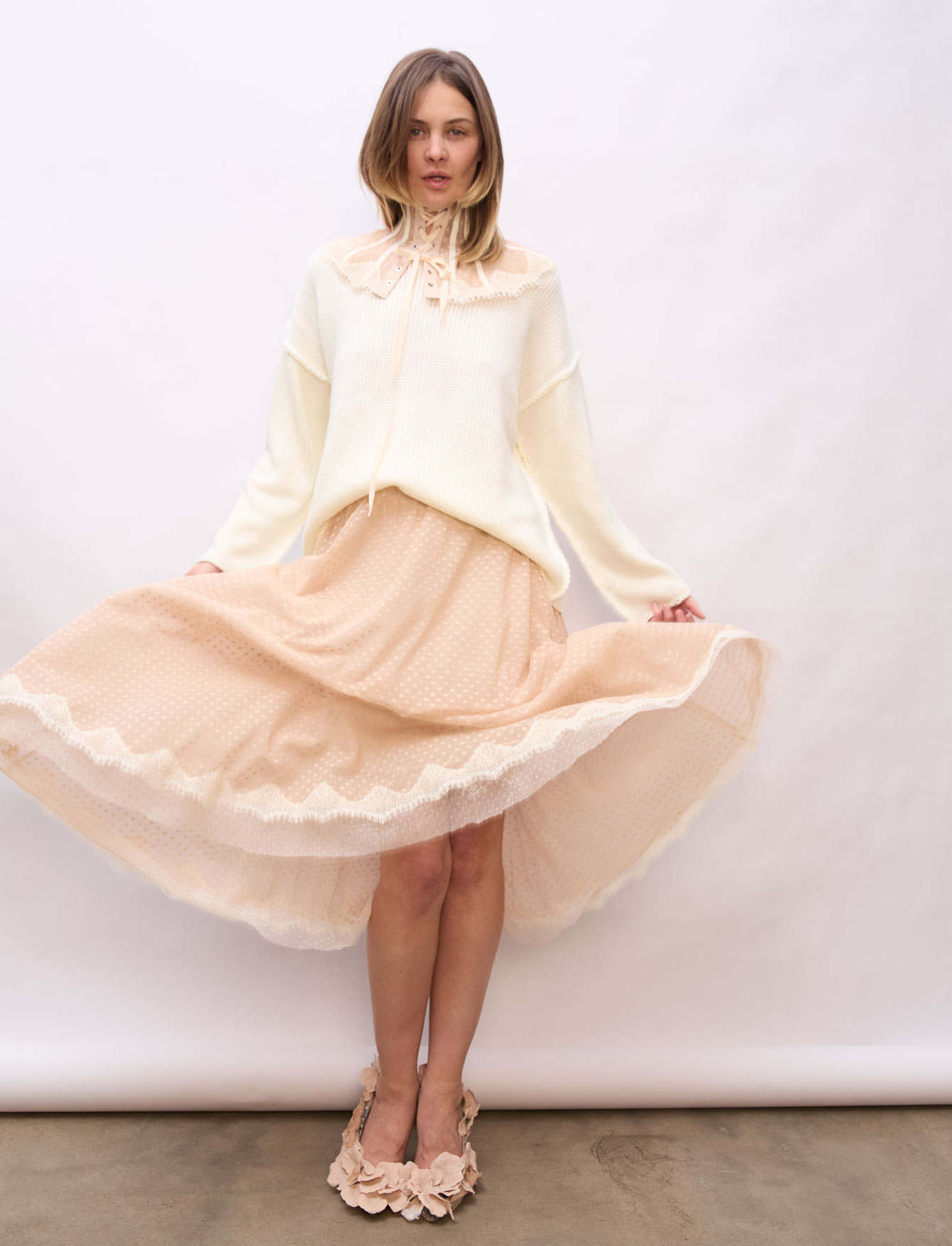 Образ 17: Пиджак из кожи (роспись вручную) + Юбка