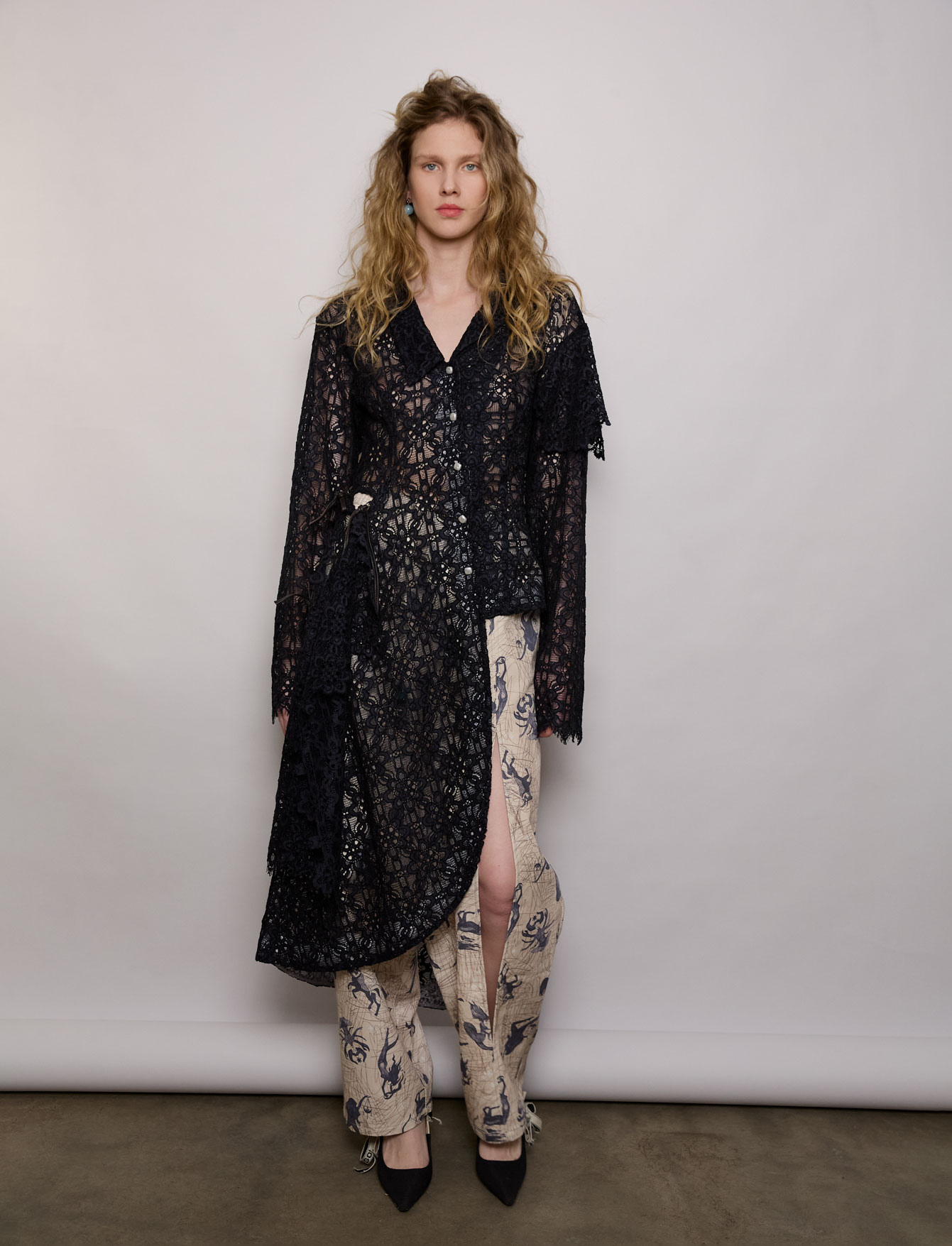 Блузка-фрак №49 Blue Flower