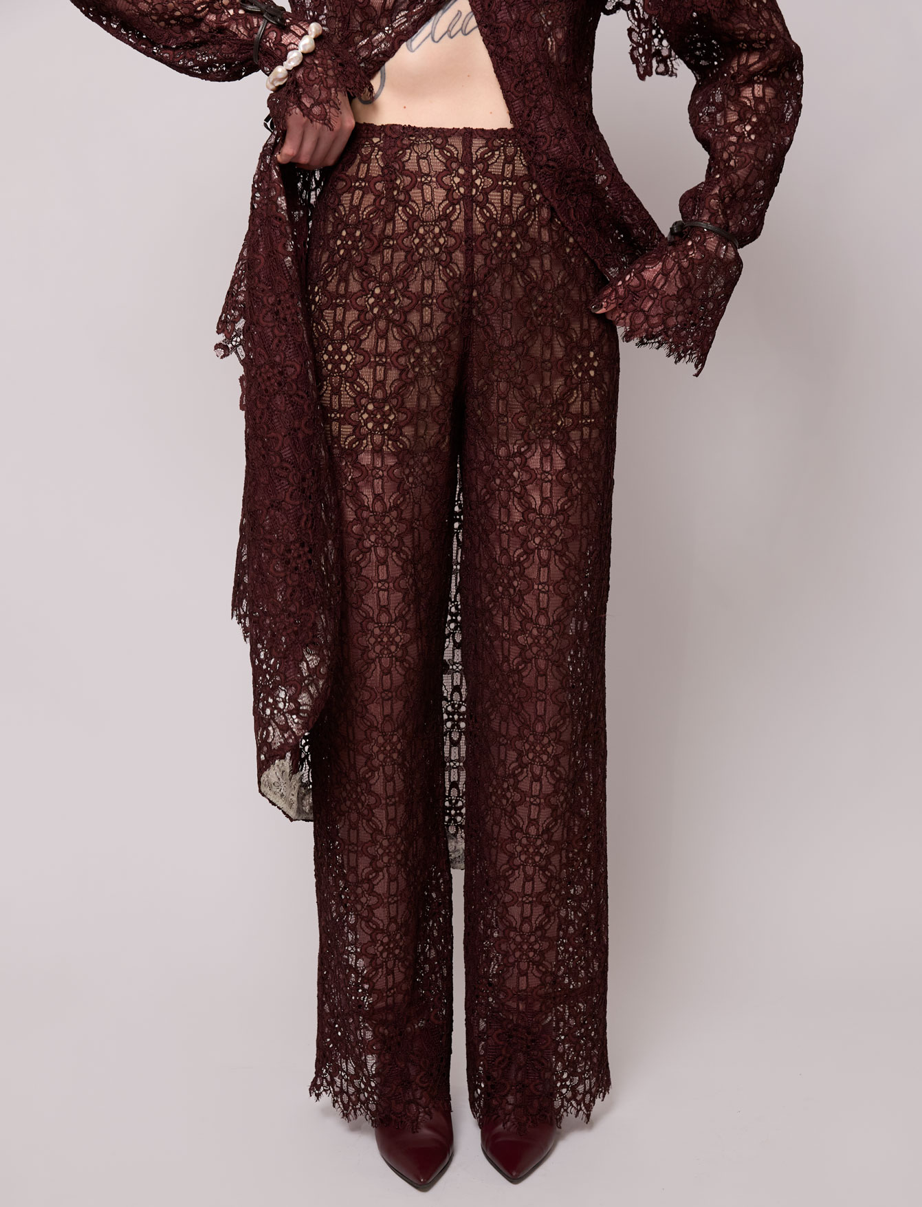 Брюки №31 Burgundy Flower