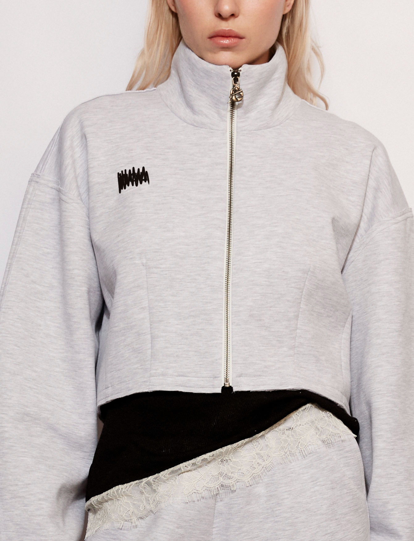 Толстовка на молнии №46\1 Melange