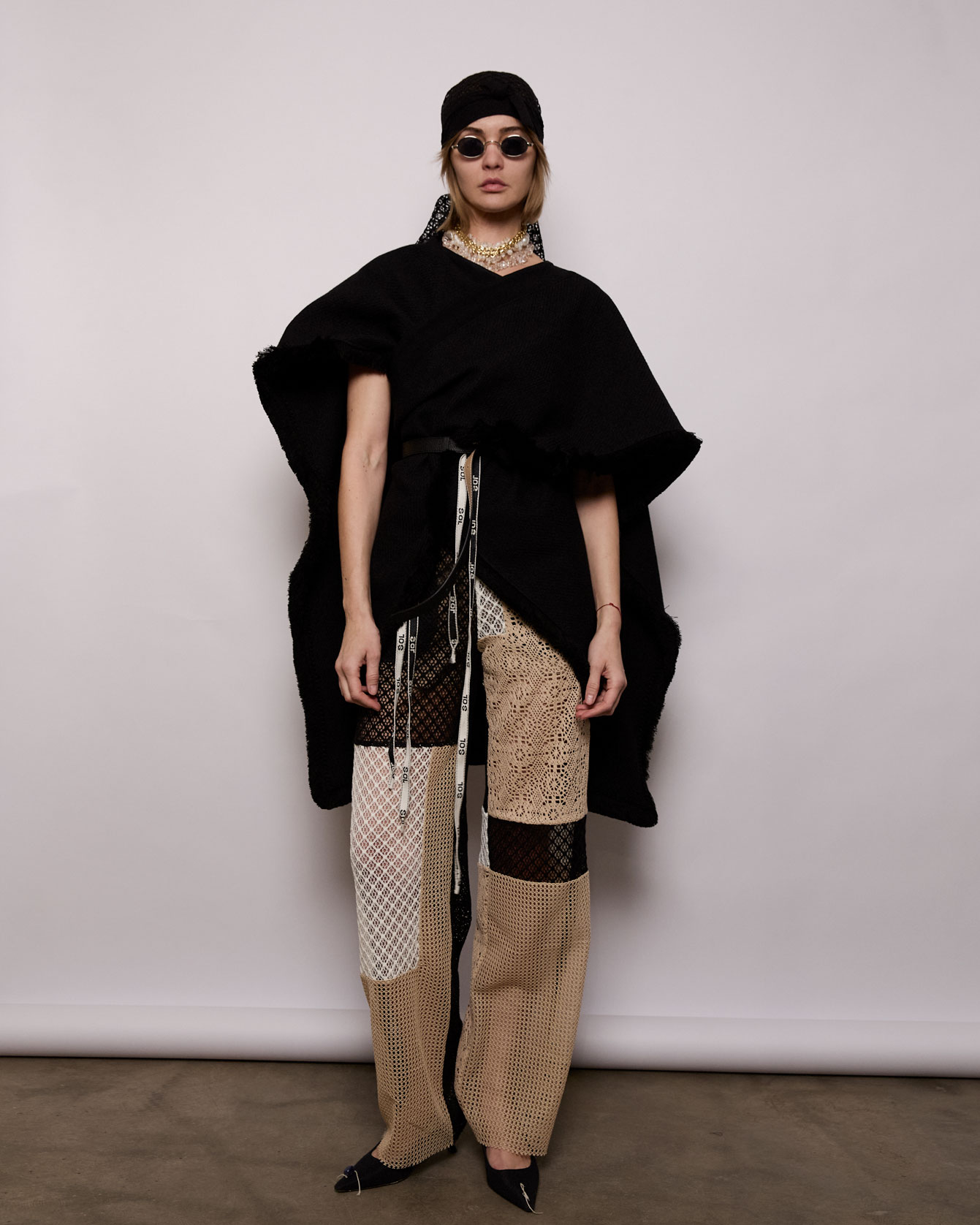 Пончо-палантин №23 Black