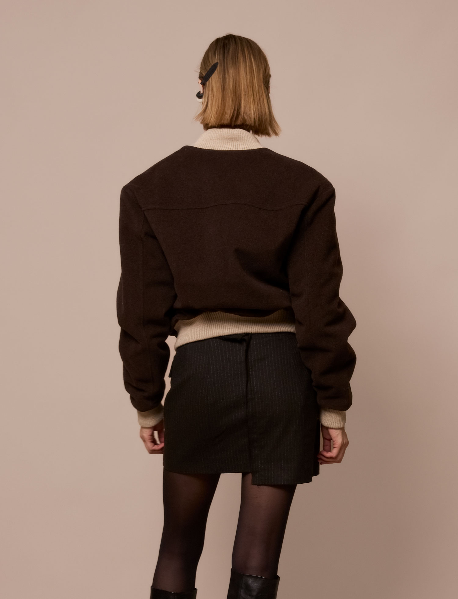 Юбка-мини №12 Brown-Grey Юбка-мини №12 Brown-Grey