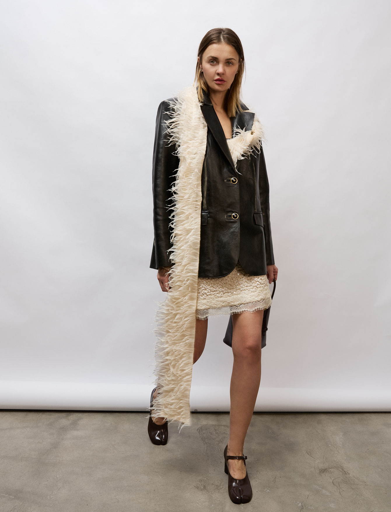 Пиджак №58 Leather Flower. EX