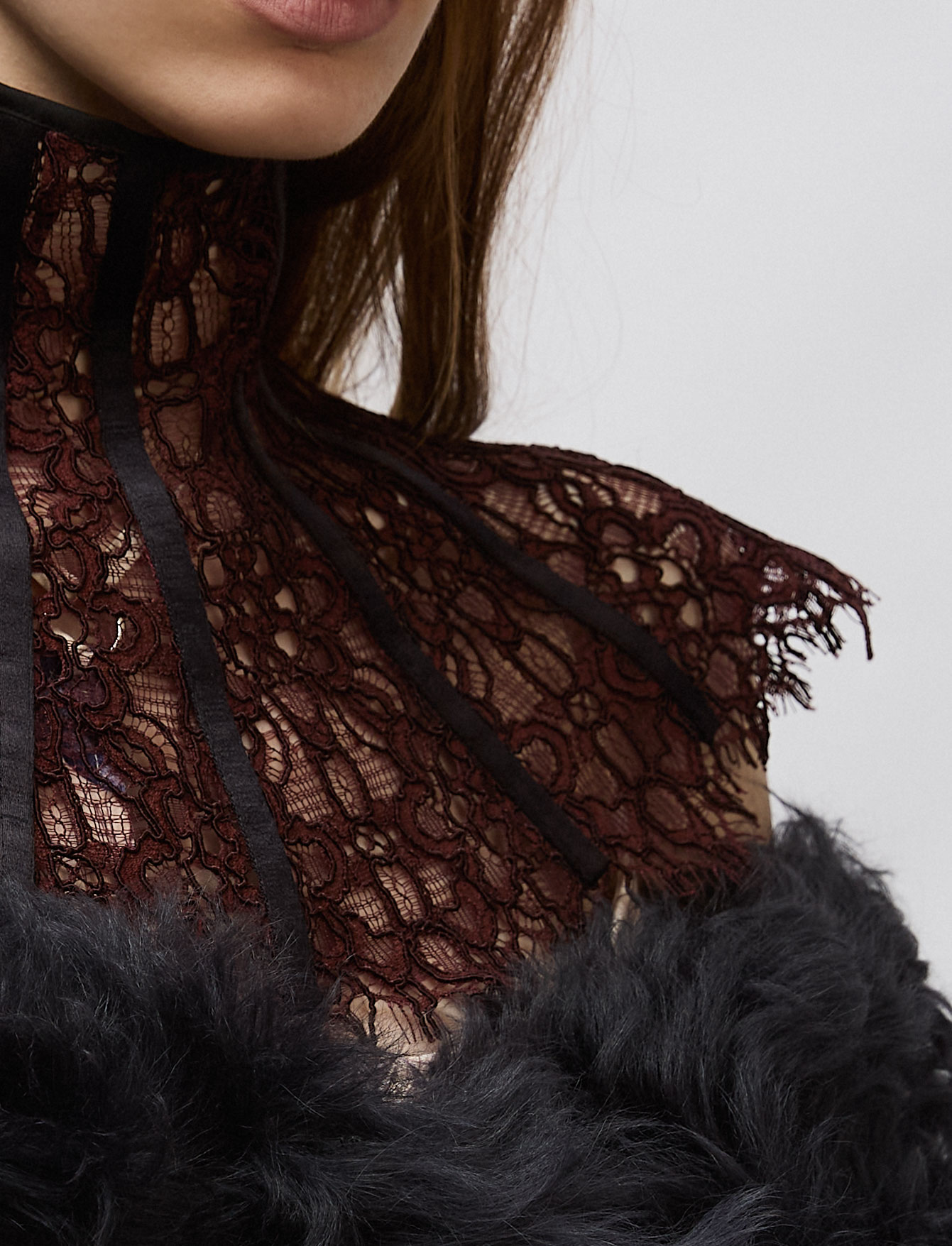 Воротник из кружева №25 Burgundy