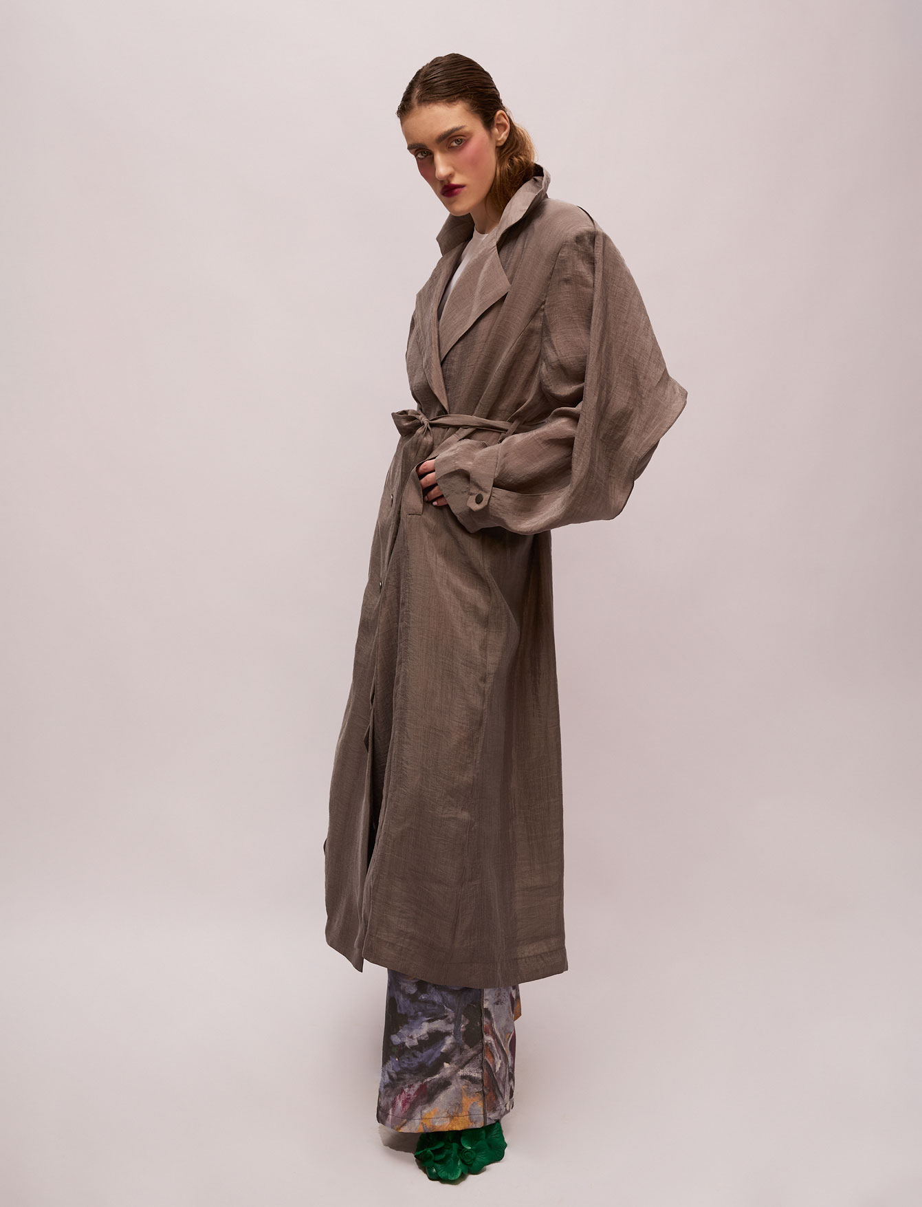 Тренч №34 Grey Gloss