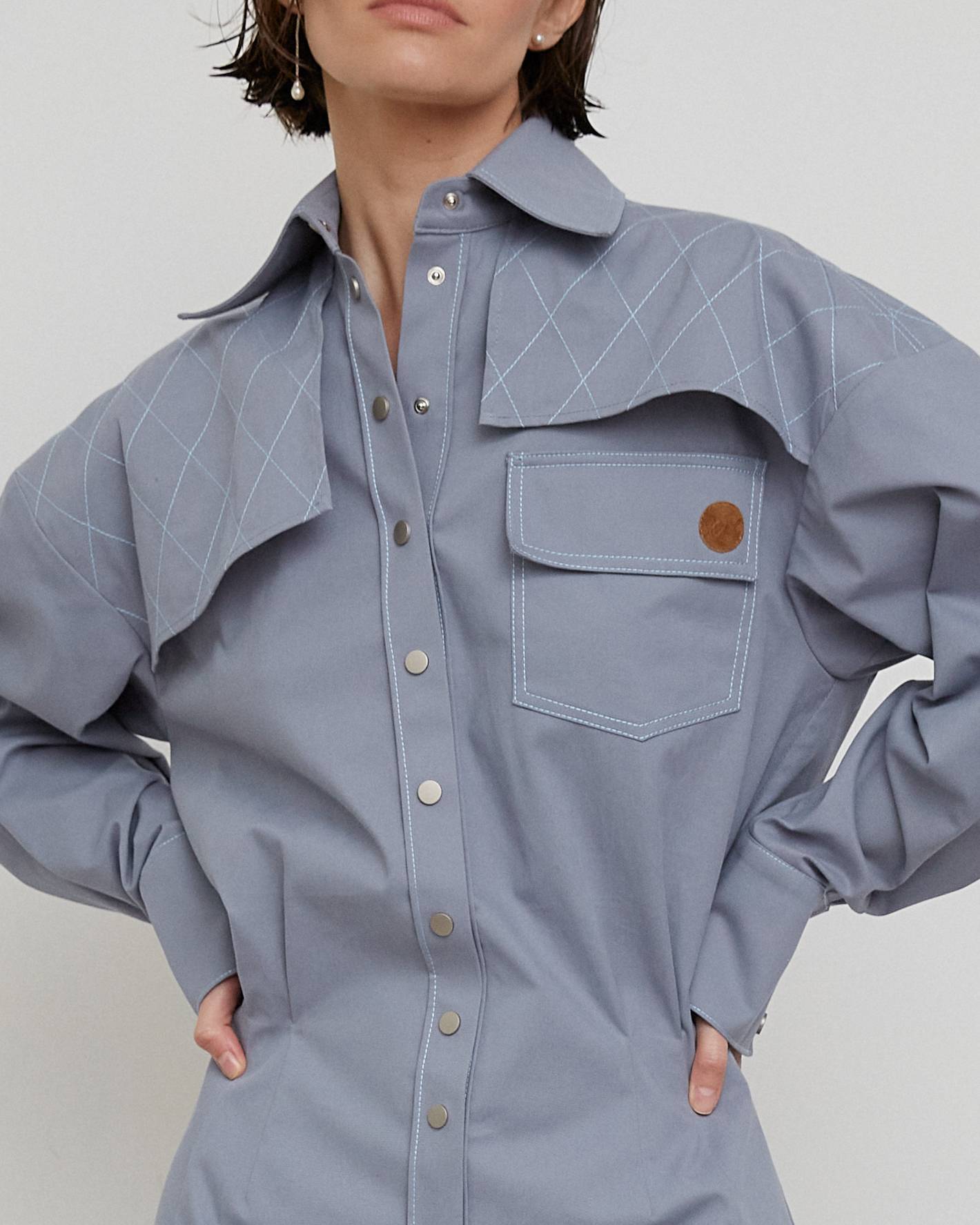 Платье - рубашка №6 Blue Cotton Платье - рубашка №6 Blue Cotton