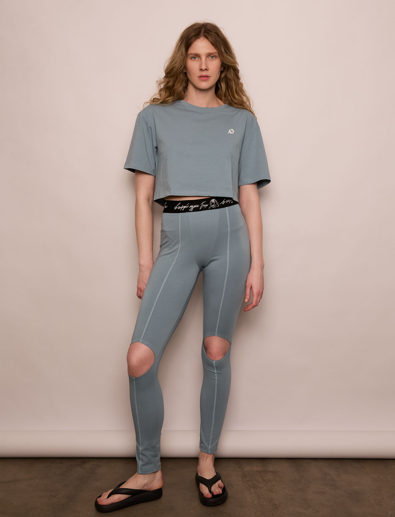 Футболка №15 Crop Blue