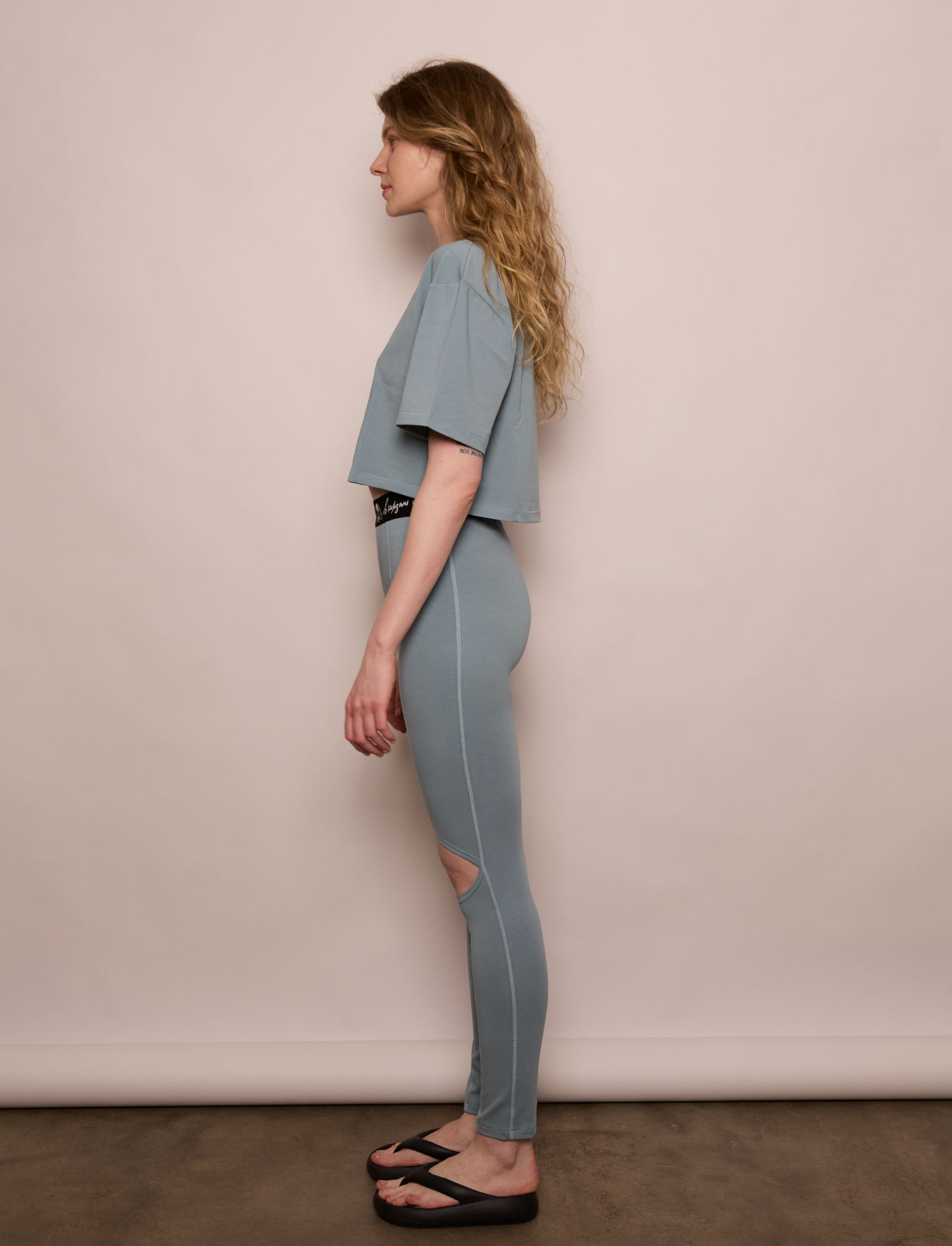 Футболка №15 Crop Blue