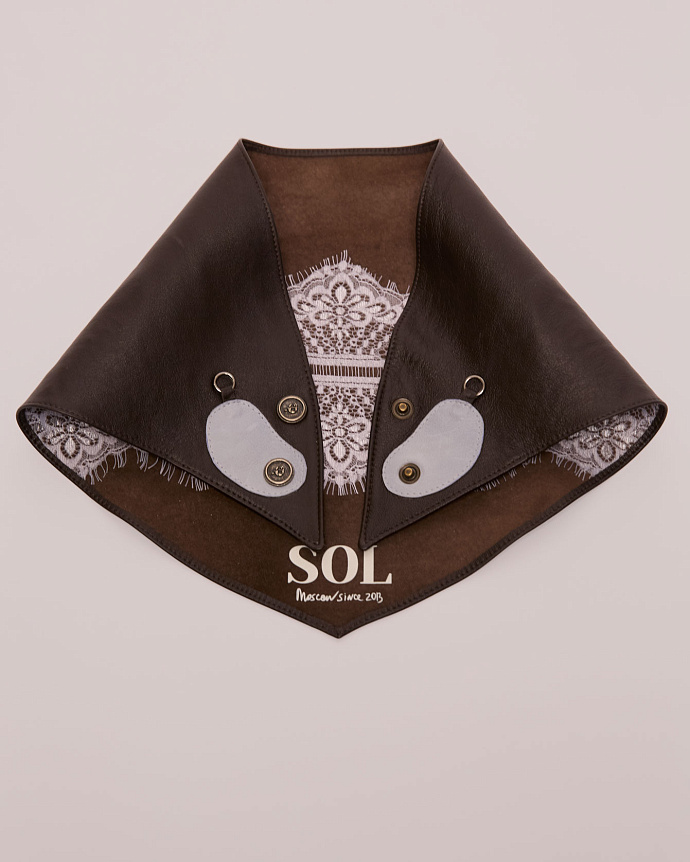 Косынка на шею №42 Choco Leather. EX