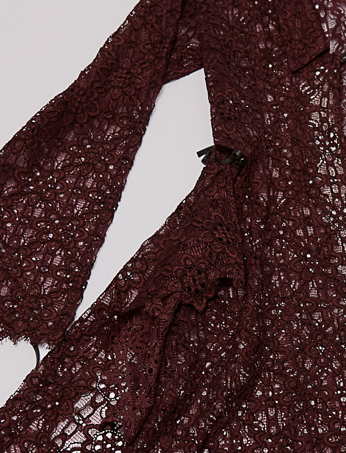 Блузка-фрак №49 Burgundy Flower