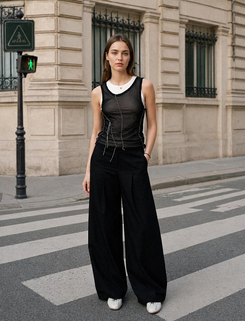 Образ 18: Двойная майка + Брюки