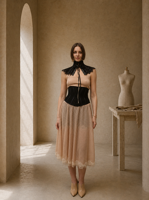 Воротник из кружева №25 Black