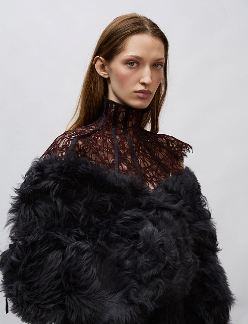 Воротник из кружева №25 Burgundy