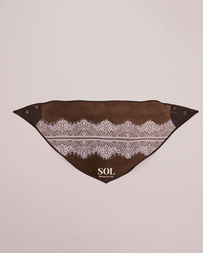 Косынка на шею №42 Choco Leather. EX