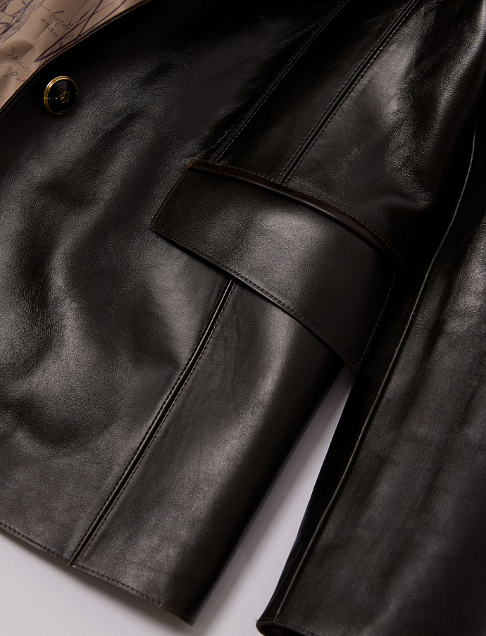 Пиджак №58 Dark Choco. Leather. EX
