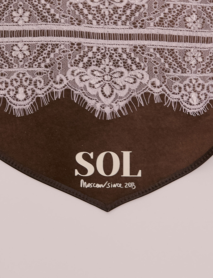 Косынка на шею №42 Choco Leather. EX