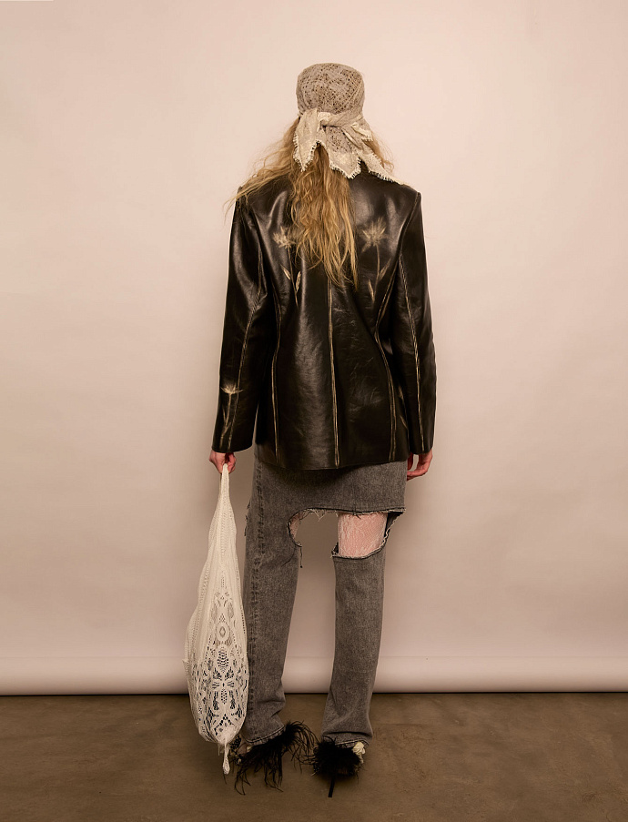 Пиджак №58 Leather Flower. EX